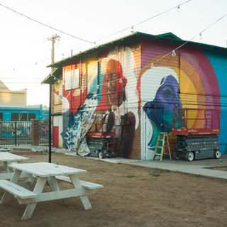 Both sides of Pemberton, Created by Whole9 and Breeze and Nyla Lee for Phoenix, AZ Pemberton Mural Exchange