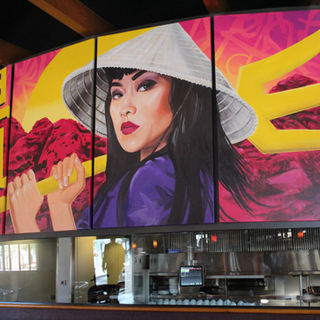 Colorful Interior mural inside PF Chang's in Tempe, AZ