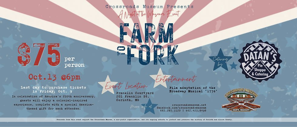 Crossroads Museum Presents: Farm To Fork Event 2026