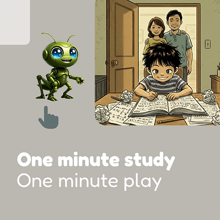 one minute study one minute play treats edtech app