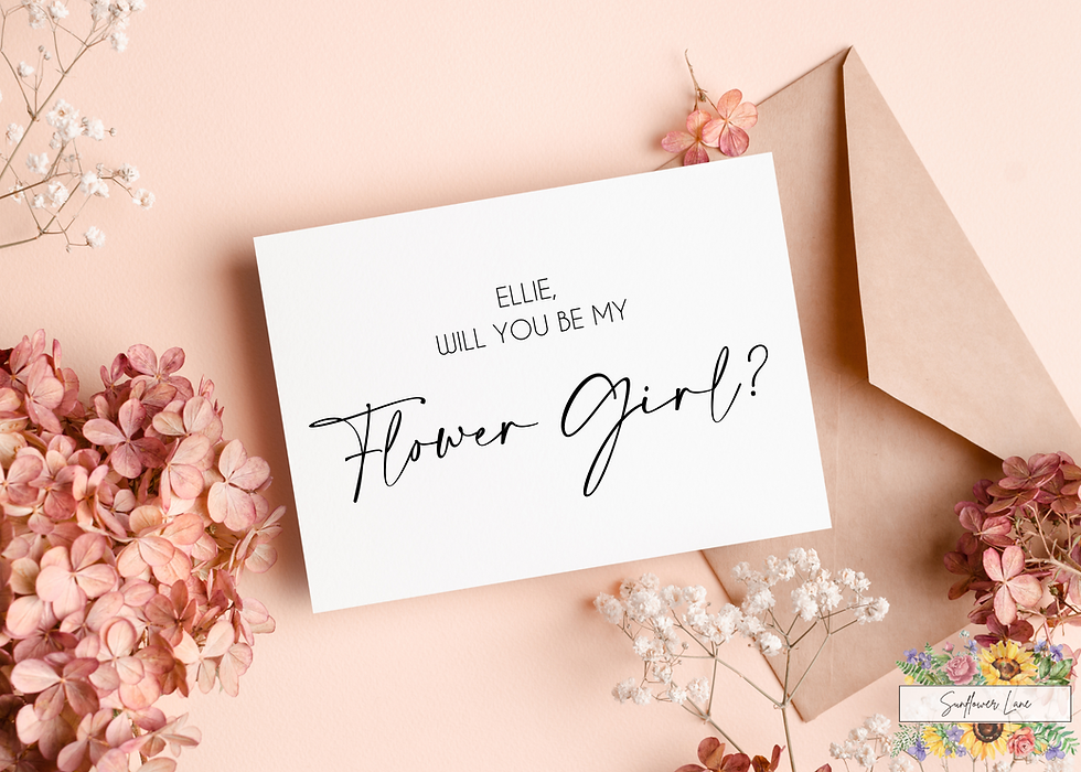 Thumbnail: Bridesmaid Proposal Cards - Bridal Party Cards - Maid of Honour, Flower Girl