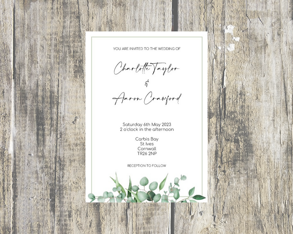 Thumbnail: Eucalyptus Wedding Invitation Suite, Botanical Wedding Invitation Set