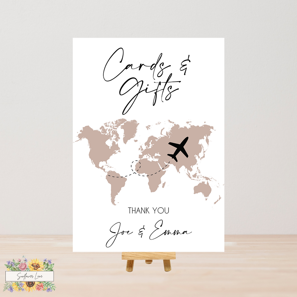 Thumbnail: Travel Wedding Signage | Personalised Wedding Signs / Travel Destination Wedding