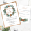 Thumbnail: Winter Wreath Wedding Invitation Set, Wedding Invitation Suite, Christmas