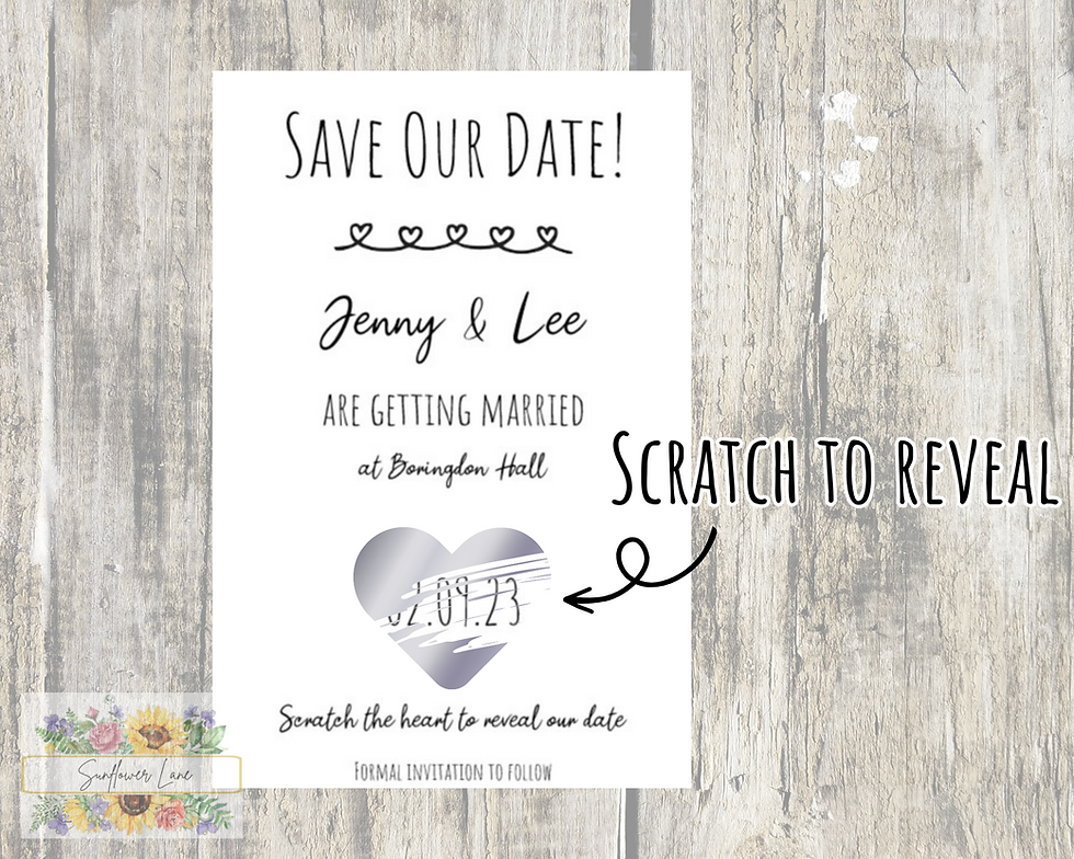 Thumbnail: Save the Date Scratch Cards - Scratch to reveal the date!
