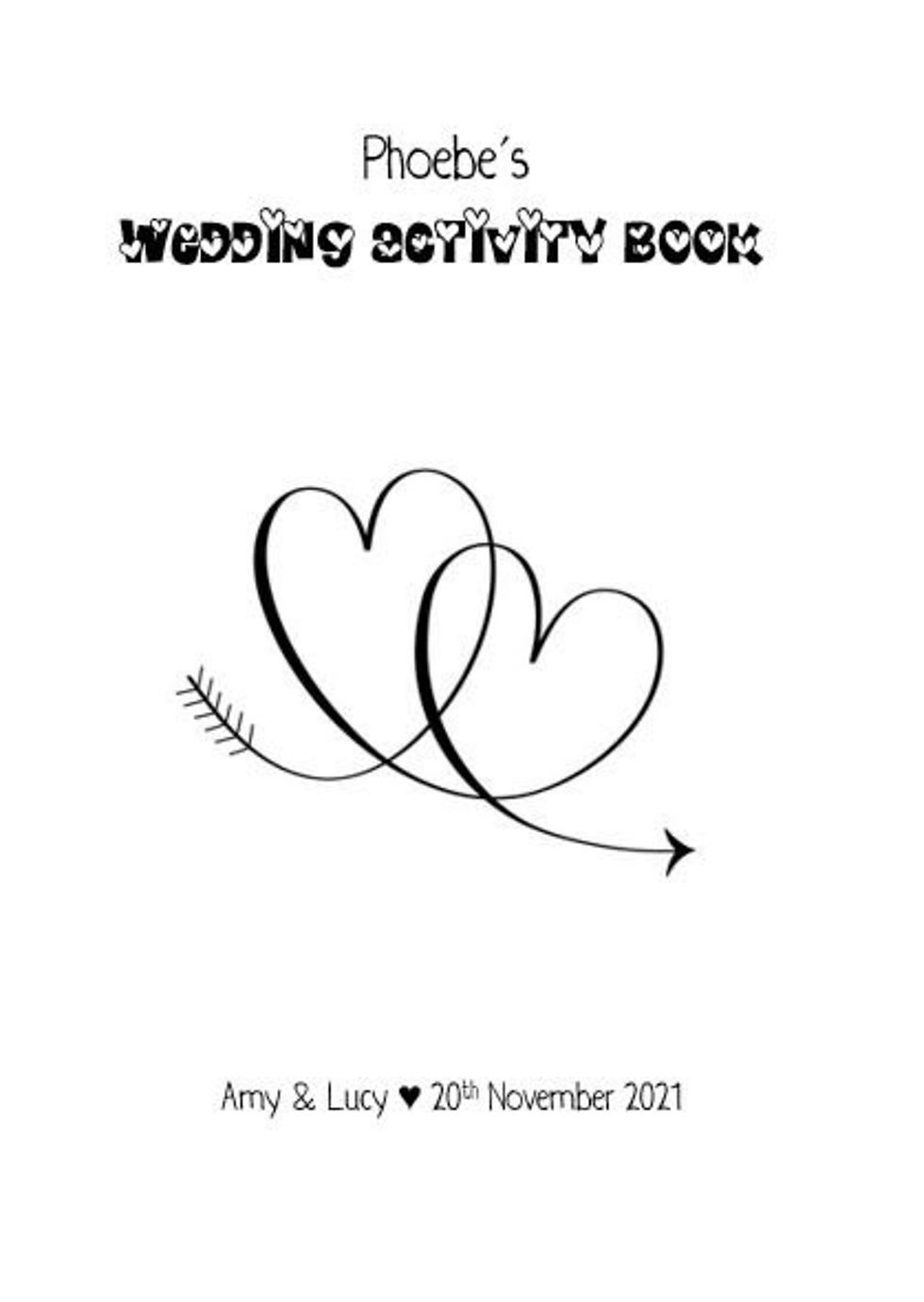 Thumbnail: Children's Wedding Activity Books for Same Sex Wedding - Mrs & Mrs Bride & Bride