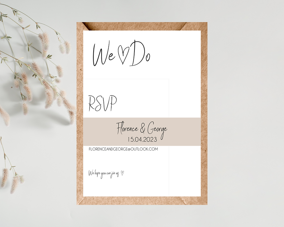 Thumbnail: Simplistic 'We Do' Wedding Invitation Set, Wedding Invitation Suite