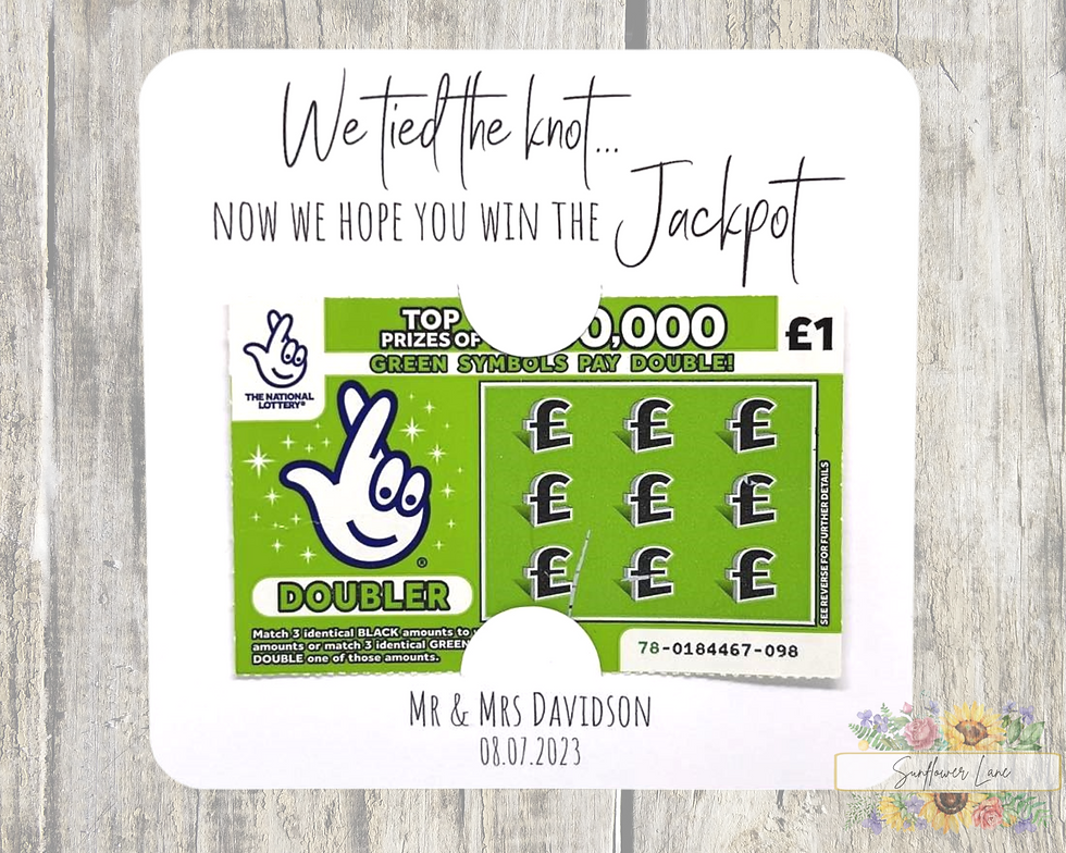 Thumbnail: Scratch Card Holders - Personalised Wedding Favours