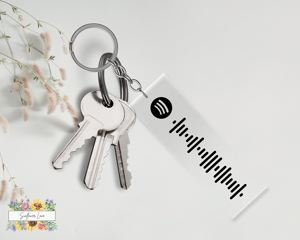 Thumbnail: Spotify Code Keyring, Personalised Music/Song Acrylic Keyring