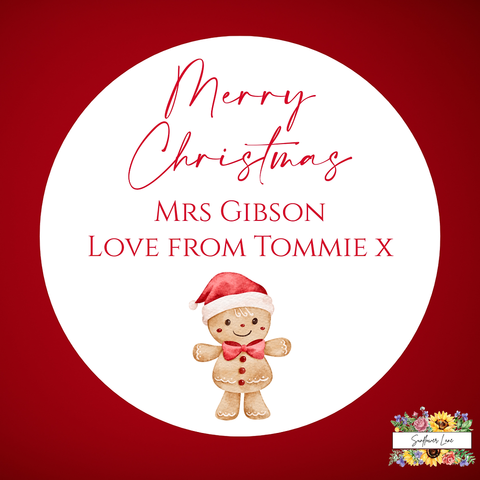 Thumbnail: Christmas Gift Label for Teacher | Christmas Gift Stickers