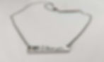 Silver necklace with heart and 'I love you' bar pendant