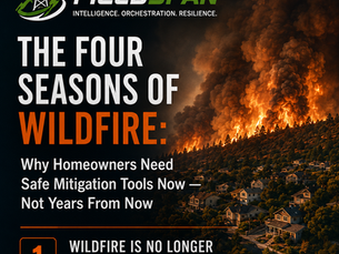 The Four Seasons of Wildfire: Why Homeowners Need Safe Mitigation Tools Now — Not Years From Now