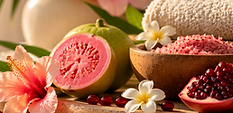 Tropical Guava and Pomegranate Spa Still Life.png