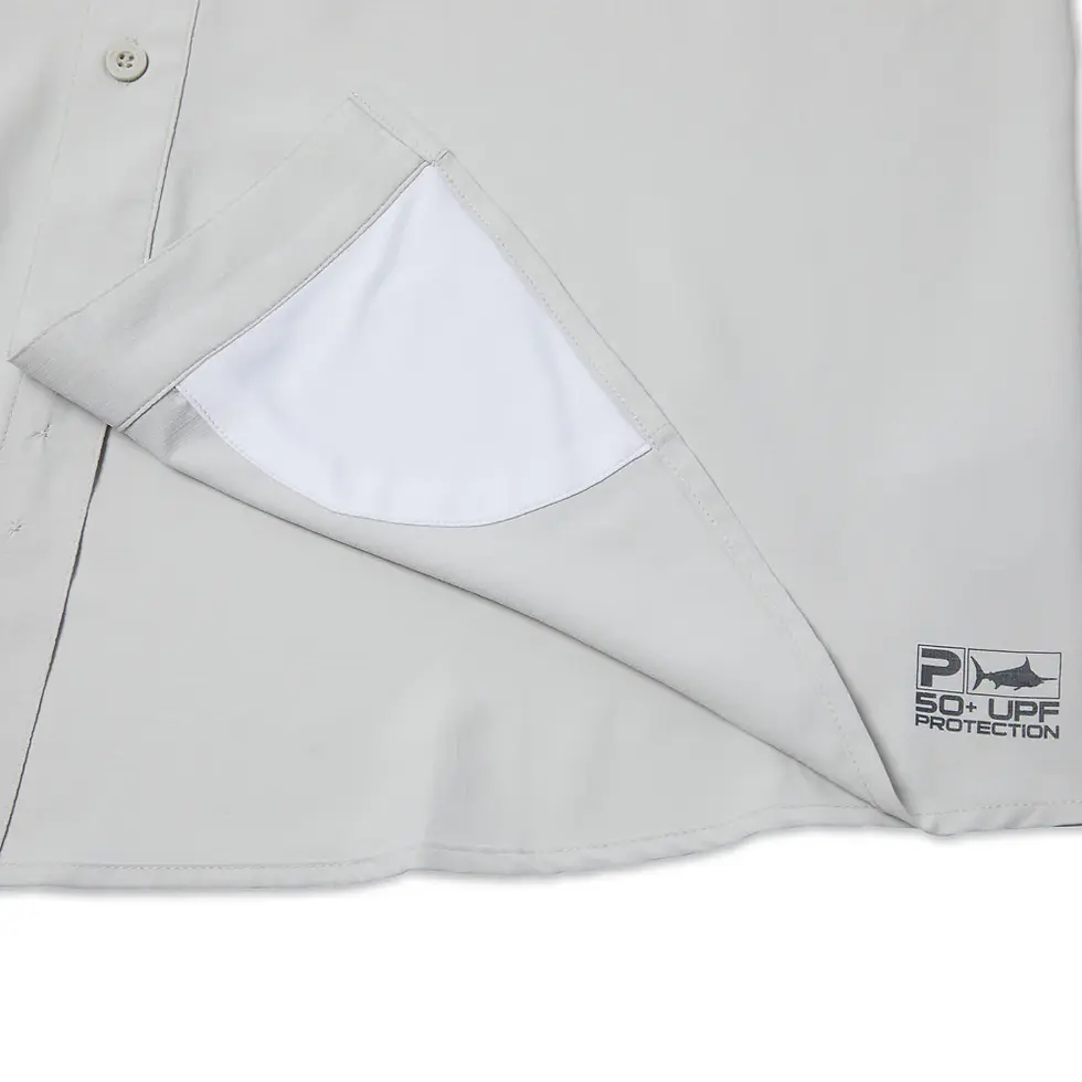 Miniatura: Pelagic Keys LS Guide Fishing Shirt Light Grey