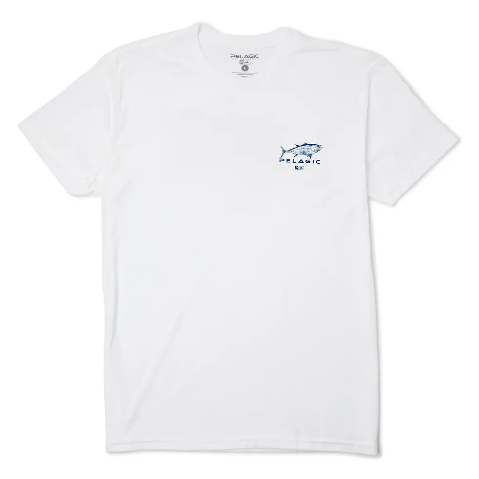 Miniatura: Pelagic Gyotaku Tuna T-Shirt White