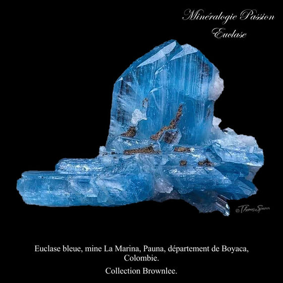 Euclase bleue, mine La Marina, Pauna, département de Boyaca, Colombie.