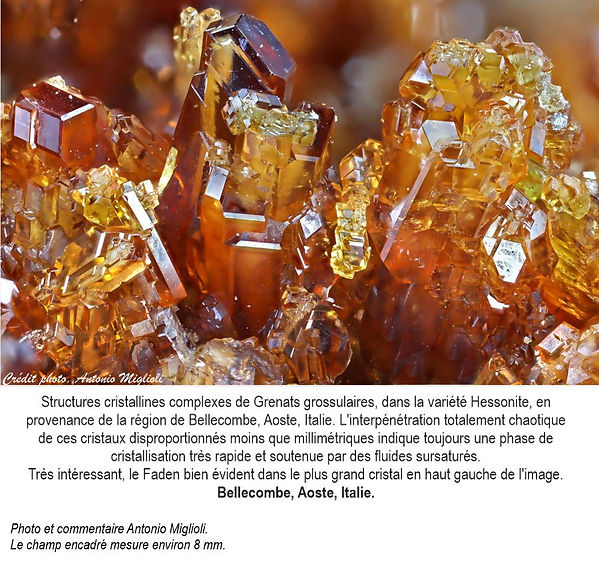 Grenats grossulaire Var. Hessonite de cr