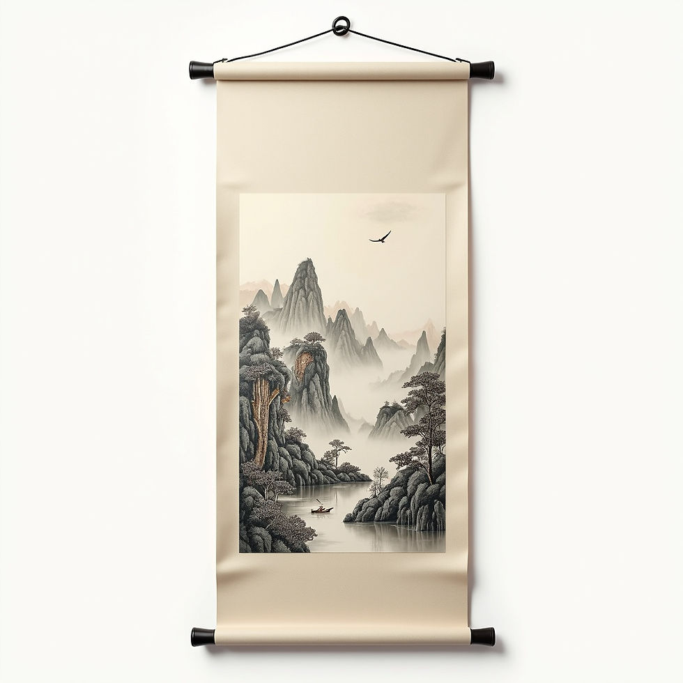 山水画轴