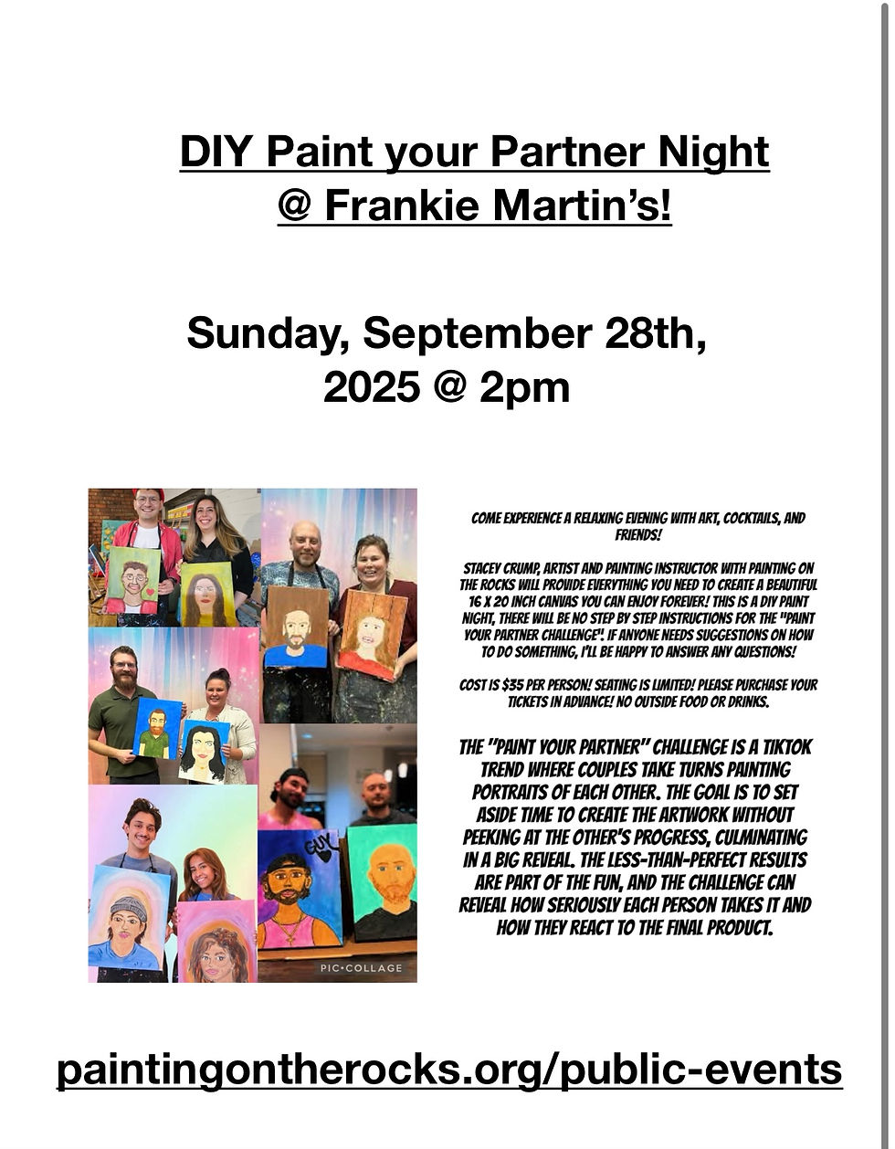 DIY paint your partner Challenge @ Frankie’s!
