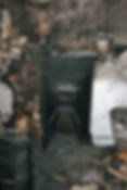 Fire place with the candle holder in place