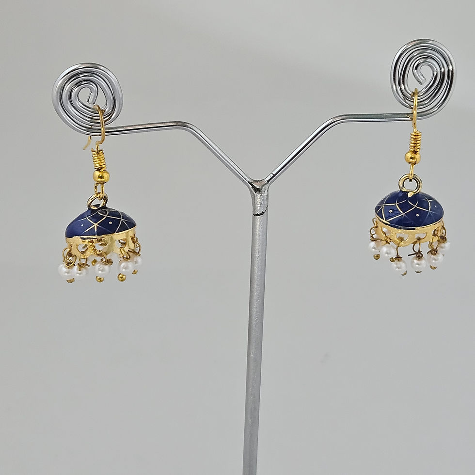 Thumbnail: Elegant Enamel Earrings