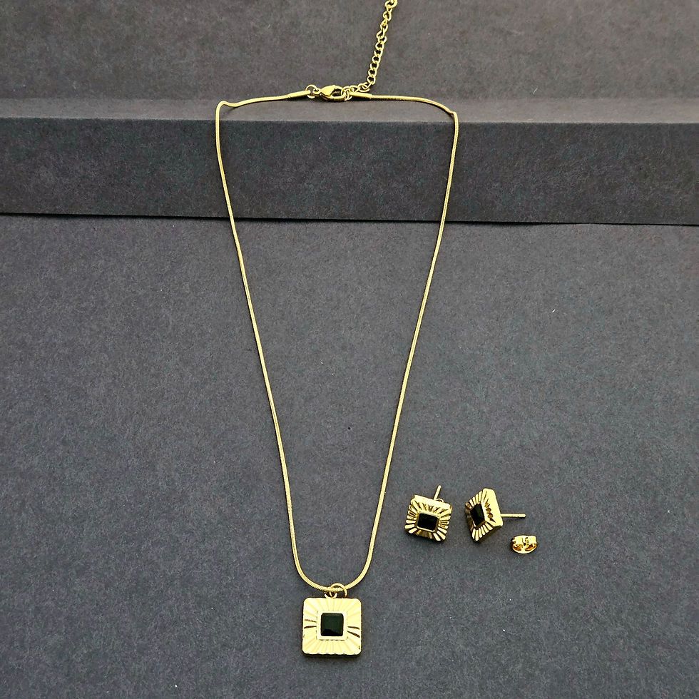 Thumbnail: Amor Stainless Steel Necklace Set 