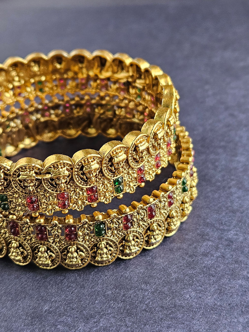 Thumbnail: Heritage Kasu Bangles (Set of 2)