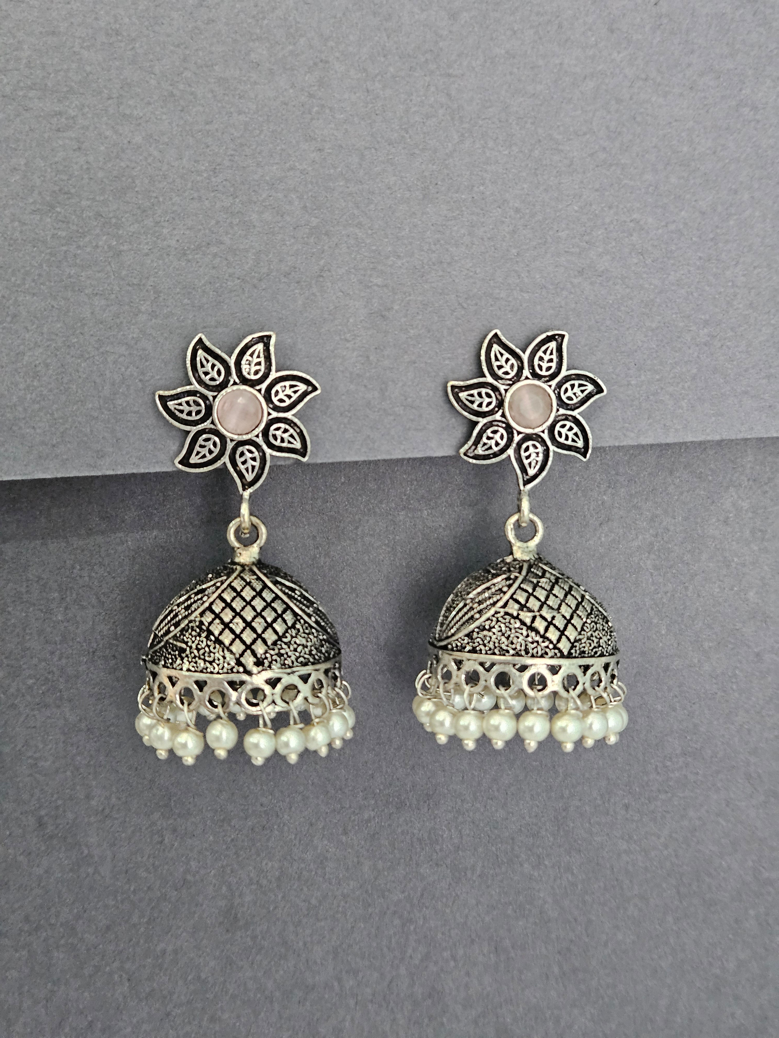 Floral Charm Jhumkas