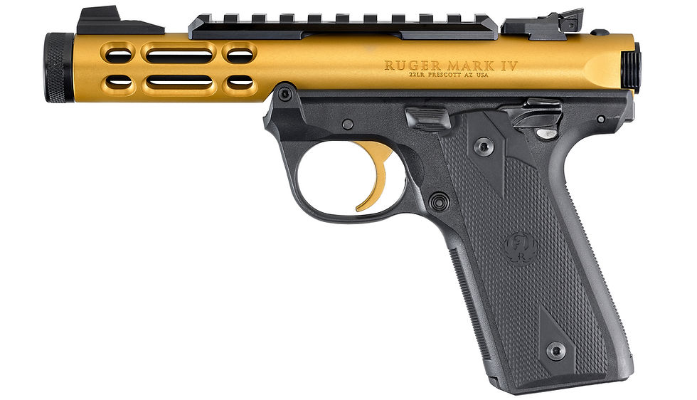 Thumbnail: Ruger MK IV 22/45 Lite Gold Anodized Rimfire Pistol