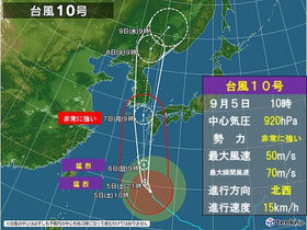 台風10号無事に過ぎ去る。