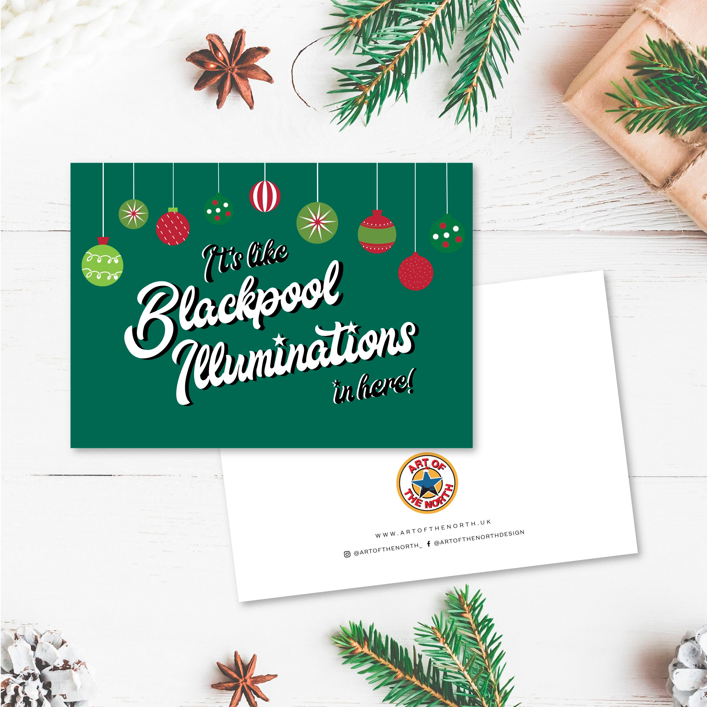 Blackpool Illumitations Christmas Card