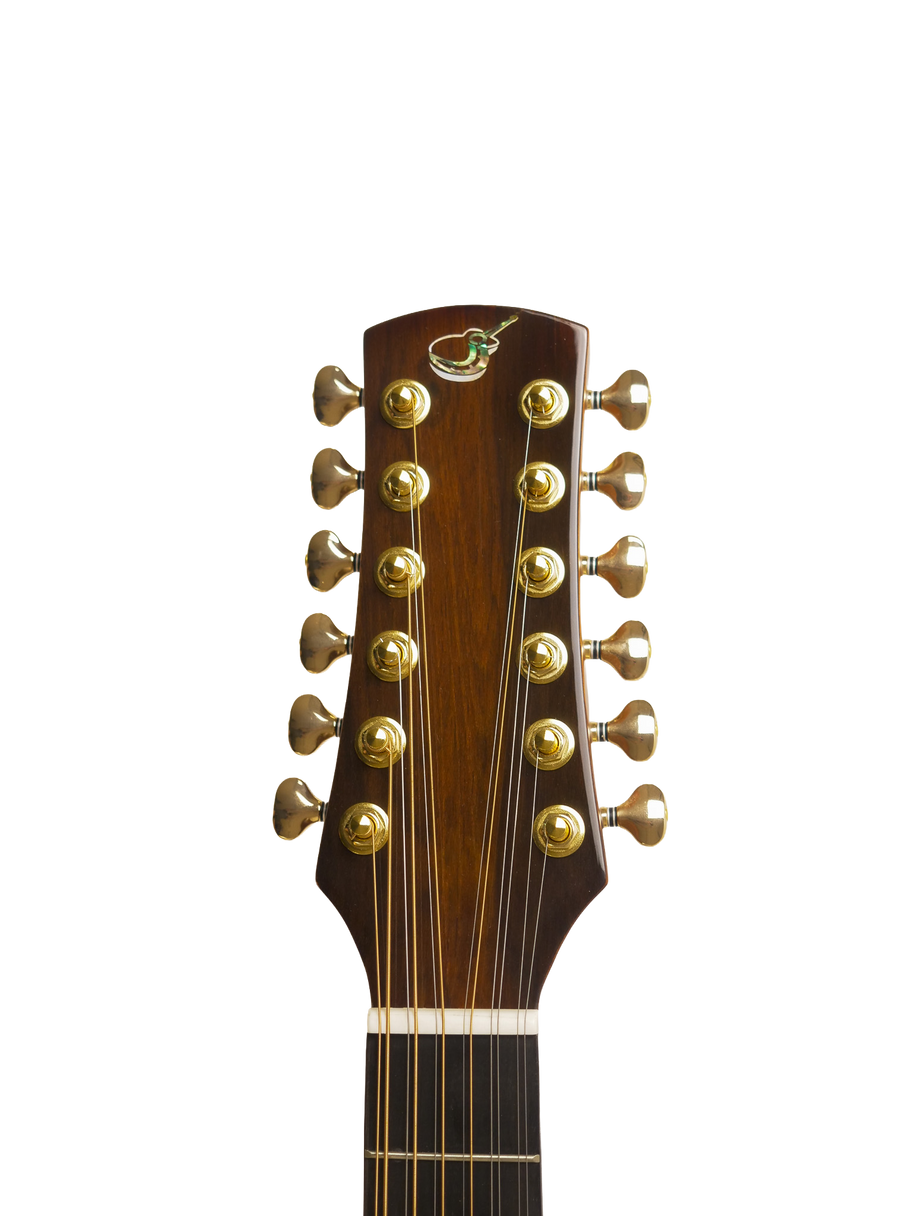 Headstock front view of the Journey Comfort Grand Auditorium 12 String JCA482BC-12SS