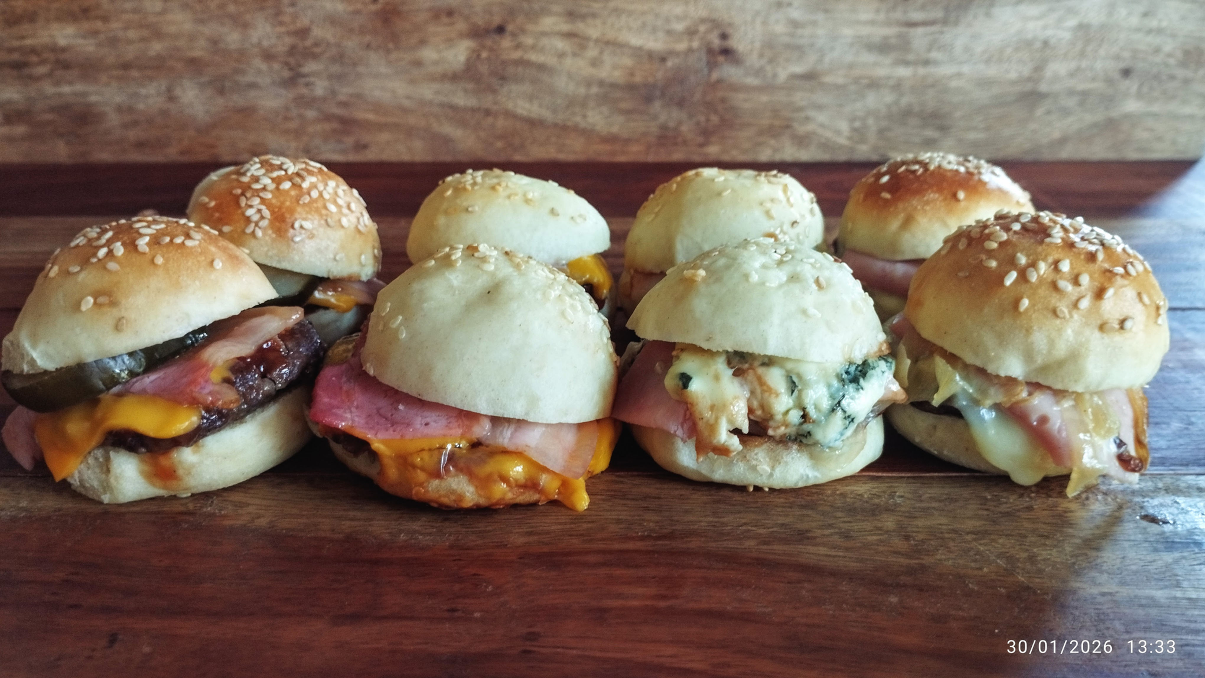 MINI BURGER SURTIDAS X 20 U. (4 variedades)