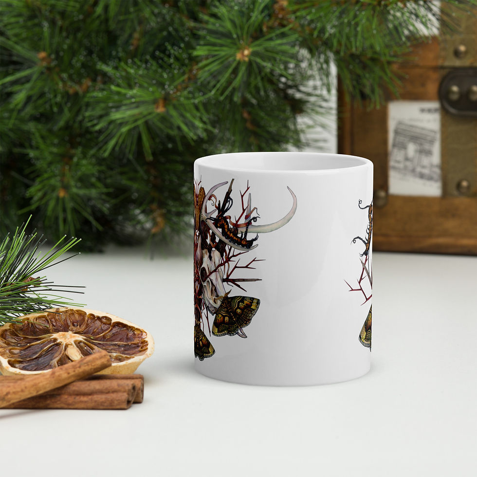 Thumbnail: Skull Splitting White glossy mug