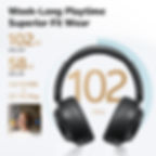 Thumbnail: QCY H3S Over‑Ear Headphones — Adaptive ANC, LDAC Hi‑Res, 102H Playtime