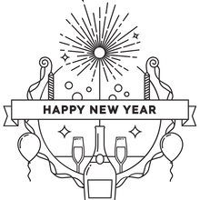 新年快樂徽章