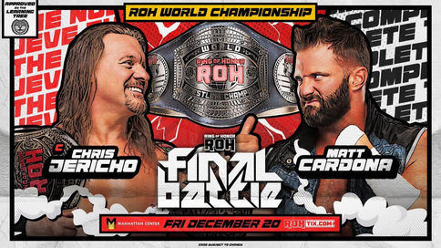 Chris Jericho y Matt Cardona se enfrentarán en Final Battle de ROH