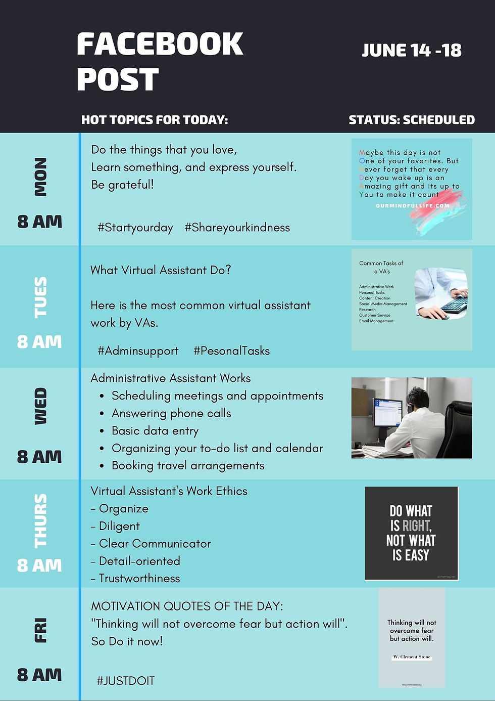 Facebook Content Plan