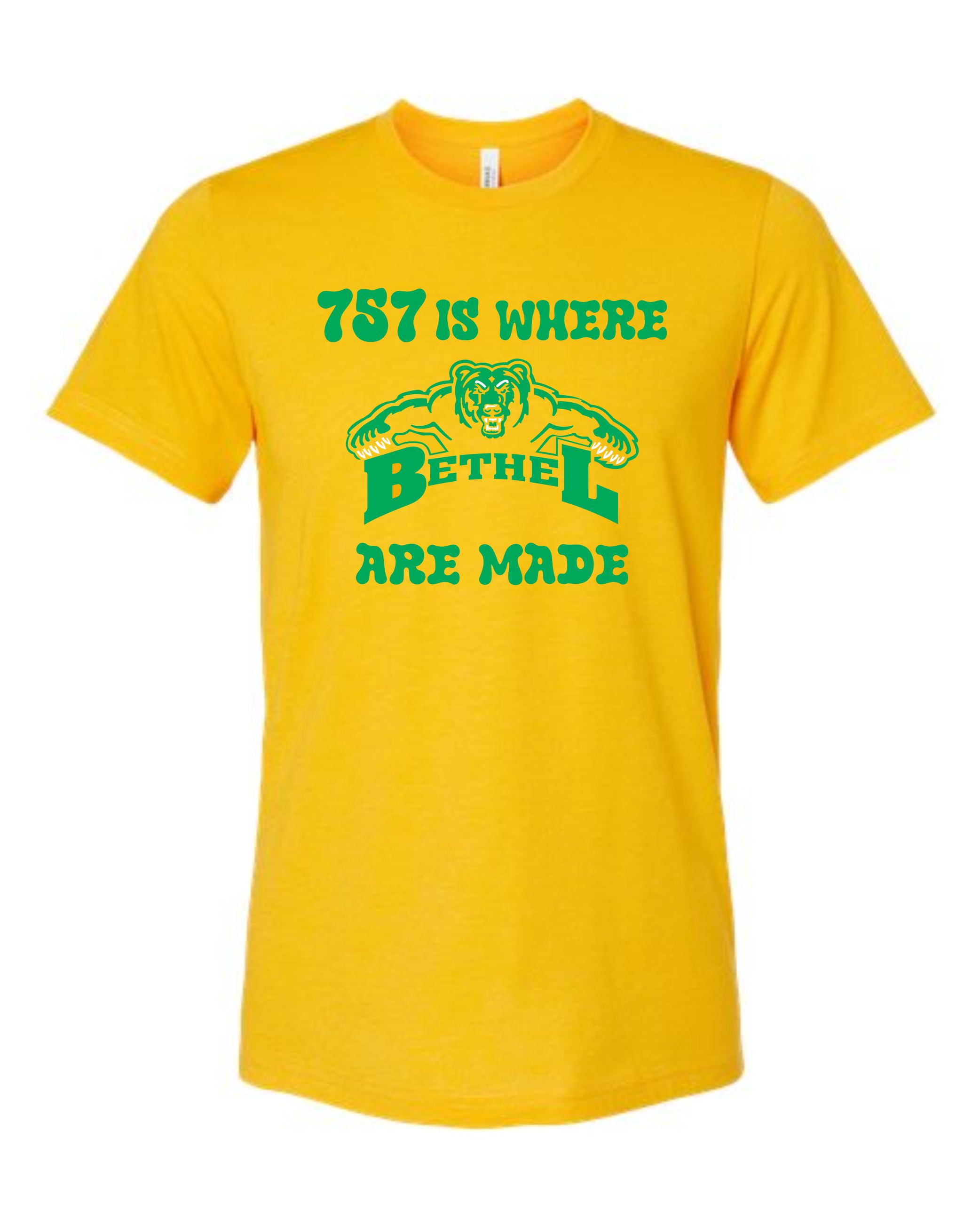 Bethel High Bella Canvas Green Groovy Logo