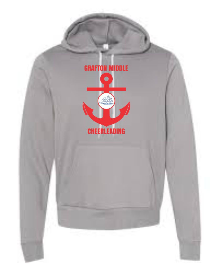 Heather Athletic Bella Canvas Ship Anchor Hoodie