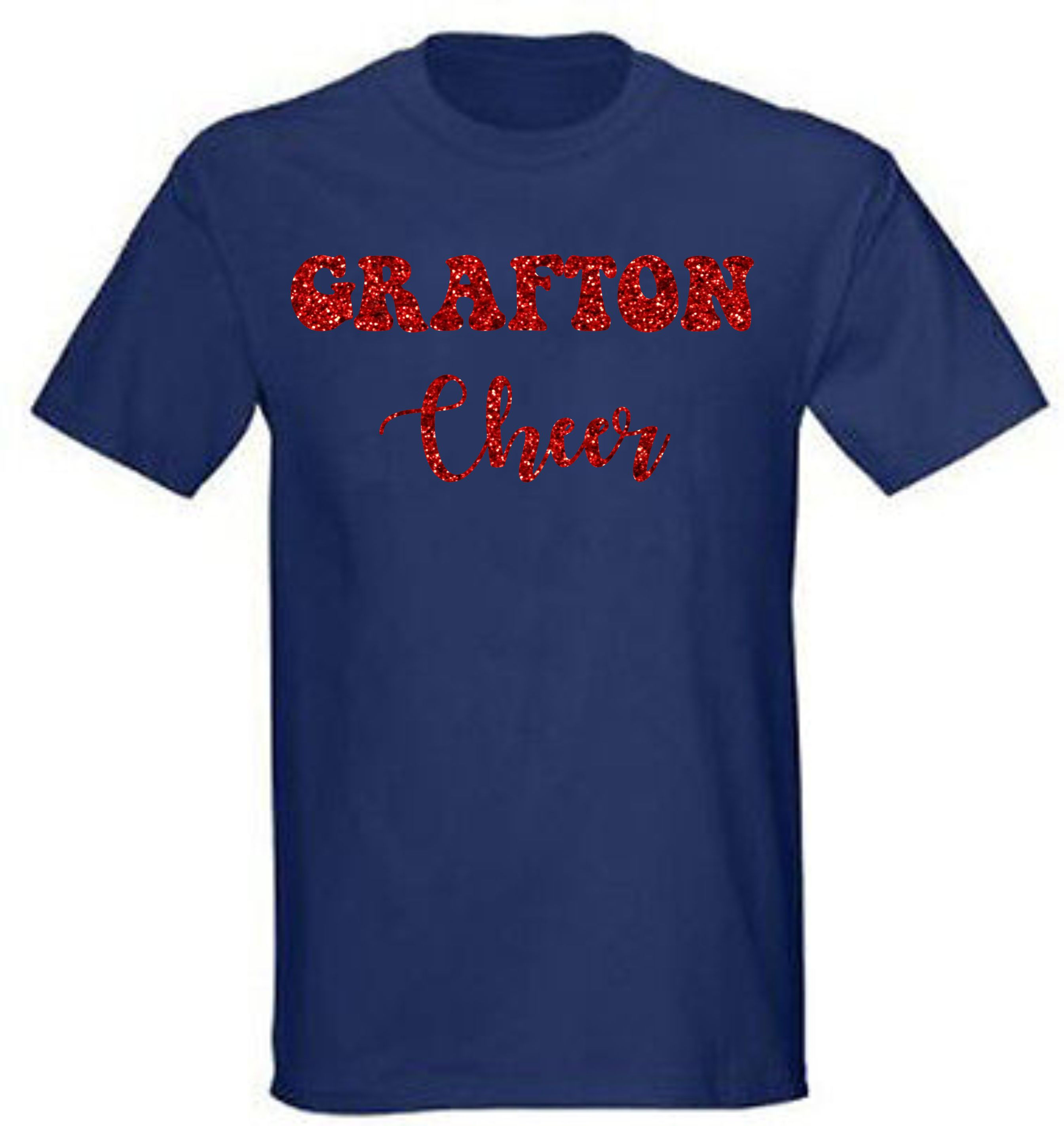 Gildan Red Glitter Grafton Cheer