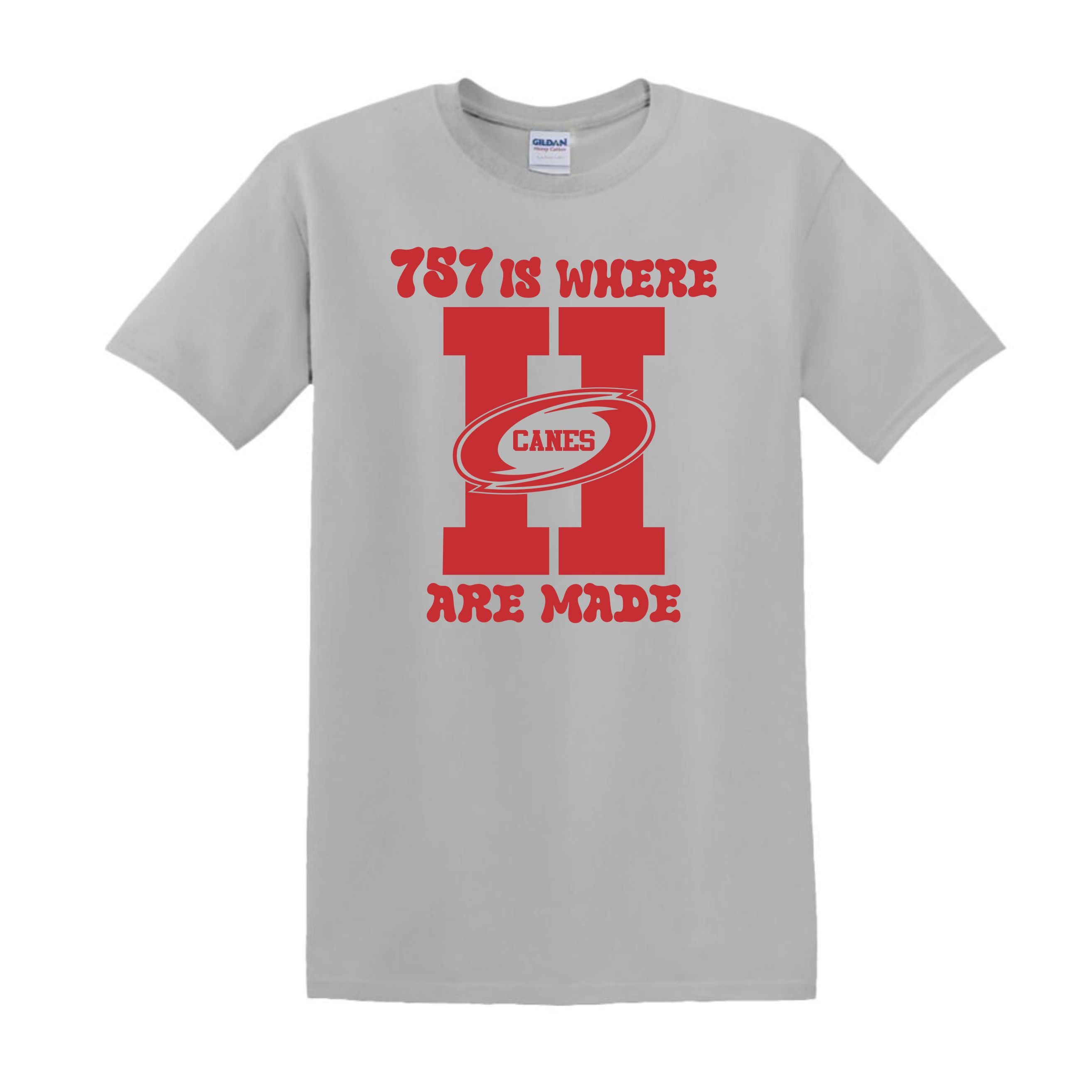 Heritage High Gildan Red Groovy Logo