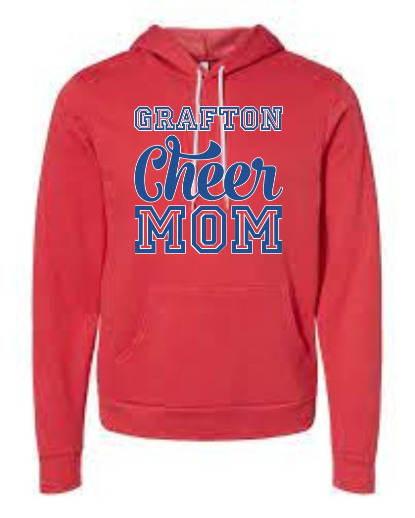 Red Bella Canvas Cheer Mom Hoodie
