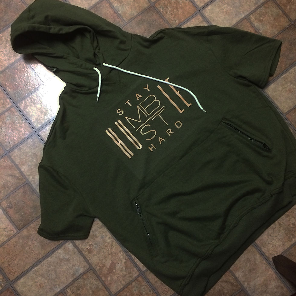 Thumbnail: Forest Green Flower Sleeveless Hoodie