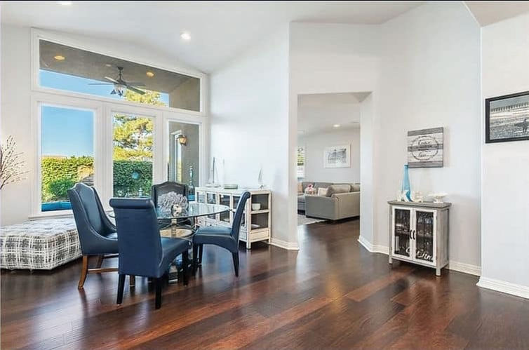 alt="Temecula home interior painting by VB Painting Services, highlighting smooth finishes on living room walls, trim, and ceilings with eco-friendly, low-VOC paint"