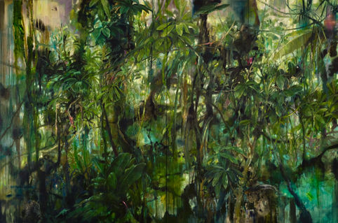 Trip into the green, 2021, H 200 x W 300 cm, 2-piece, oil on canvas.jpeg