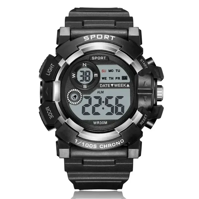 Thumbnail: YIKAZE Fashion Sports Watches Men Women Digital Watch Waterproof Luminous Alarm