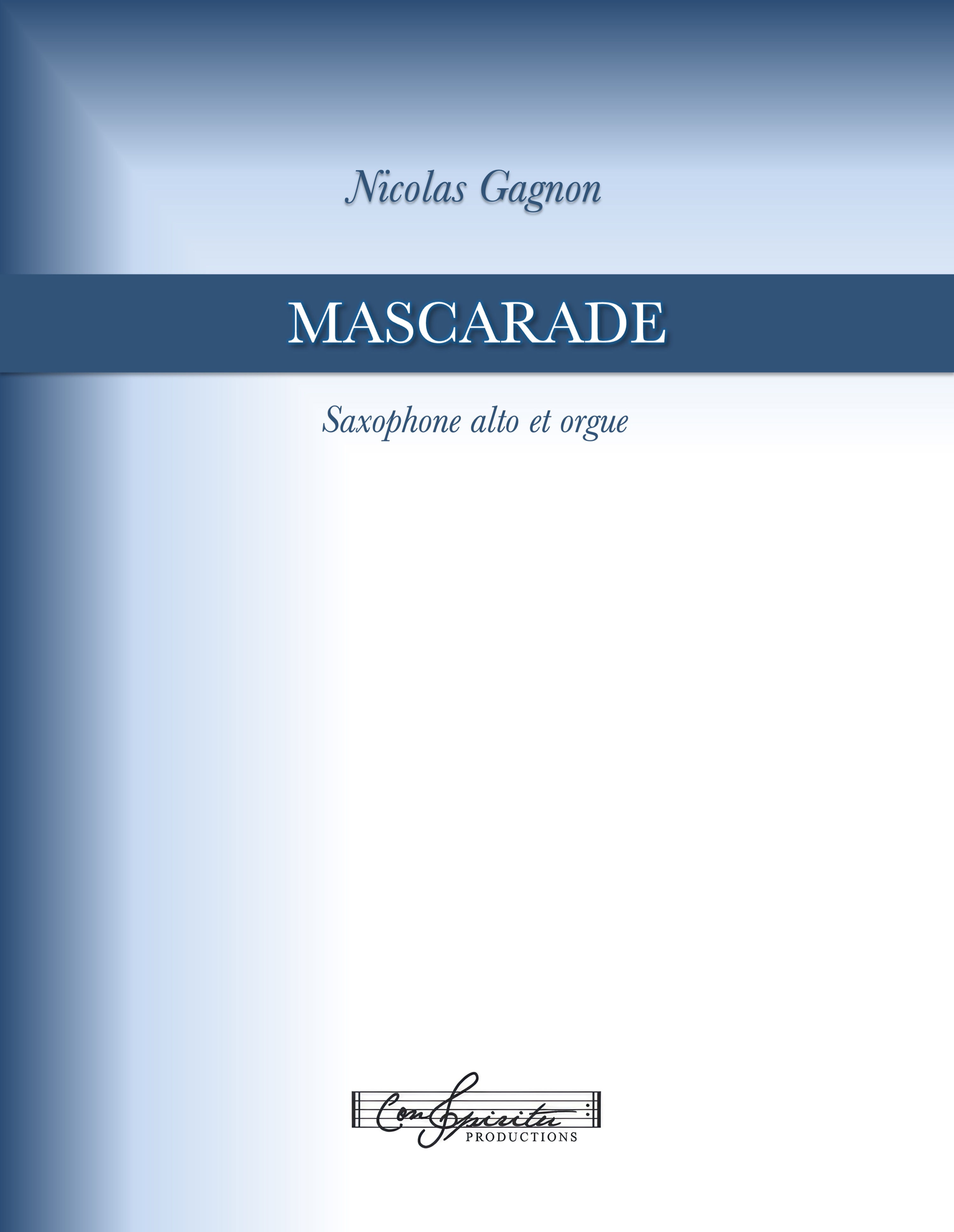 Mascarade (saxophone alto et orgue) - PDF
