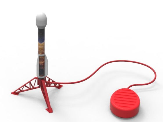 Air powered rocket toy design by Hari Kara for Aequs Ltd.