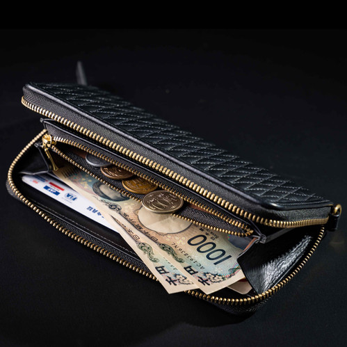 ダイヤステッチ ラウンドジップ長財布 'Crazy diamond' DLM-855